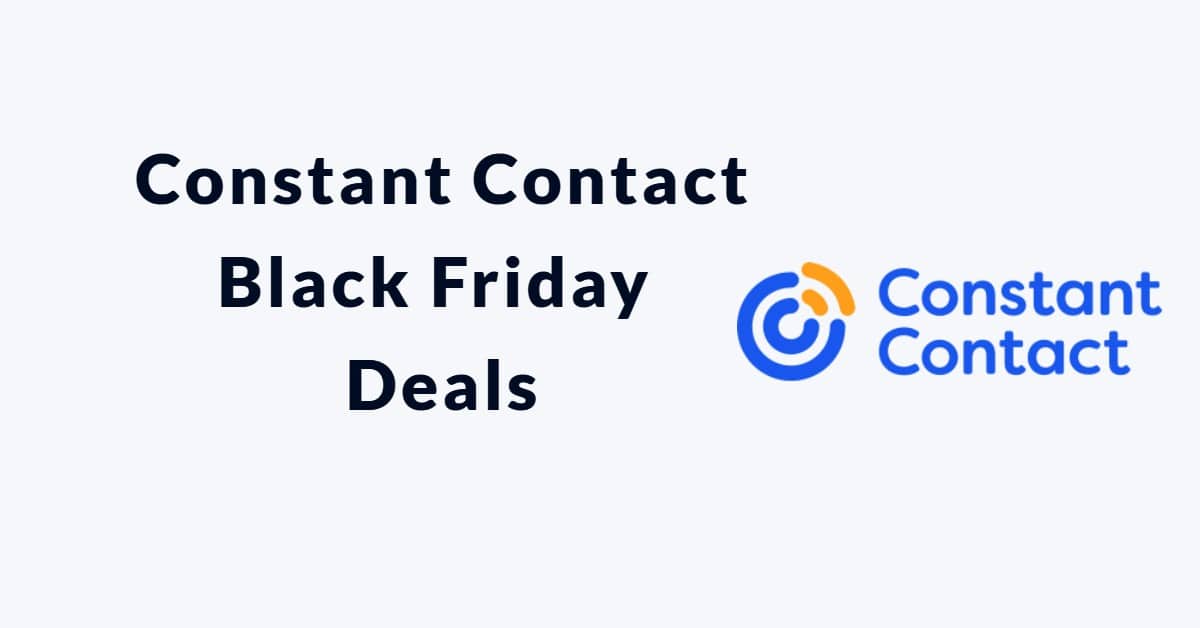 Constant Contact Black Friday Deals