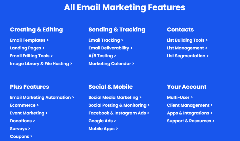 Constant Contact Email Marketing Features