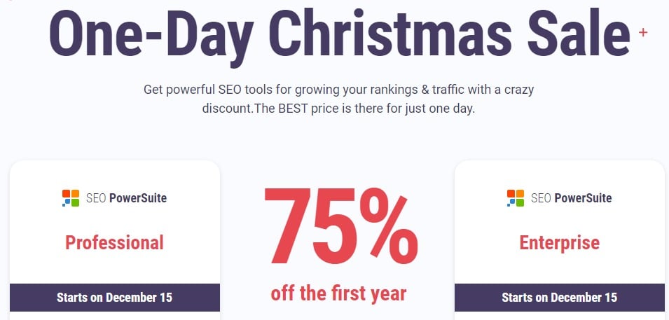 SEO PowerSuite Christmas Sale 2022 - 75% Off (24 hours Deal) 9