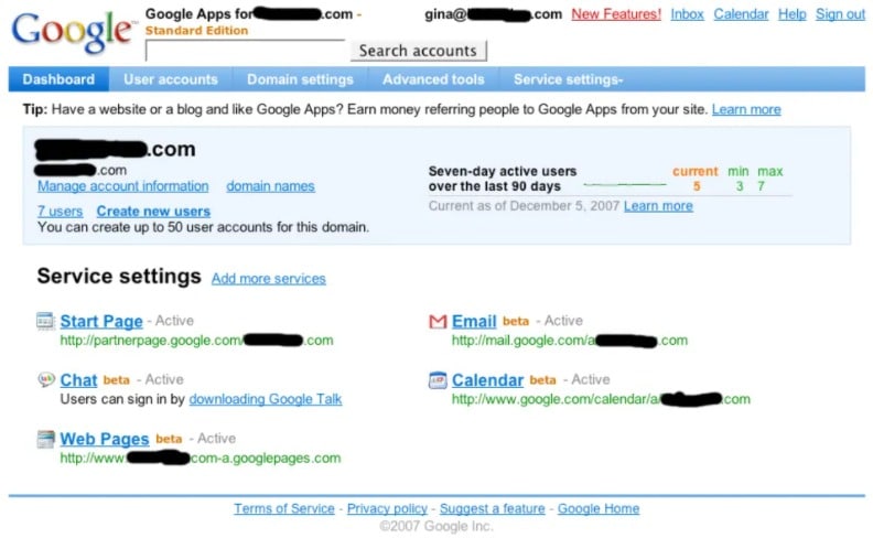 Google Apps for Domain