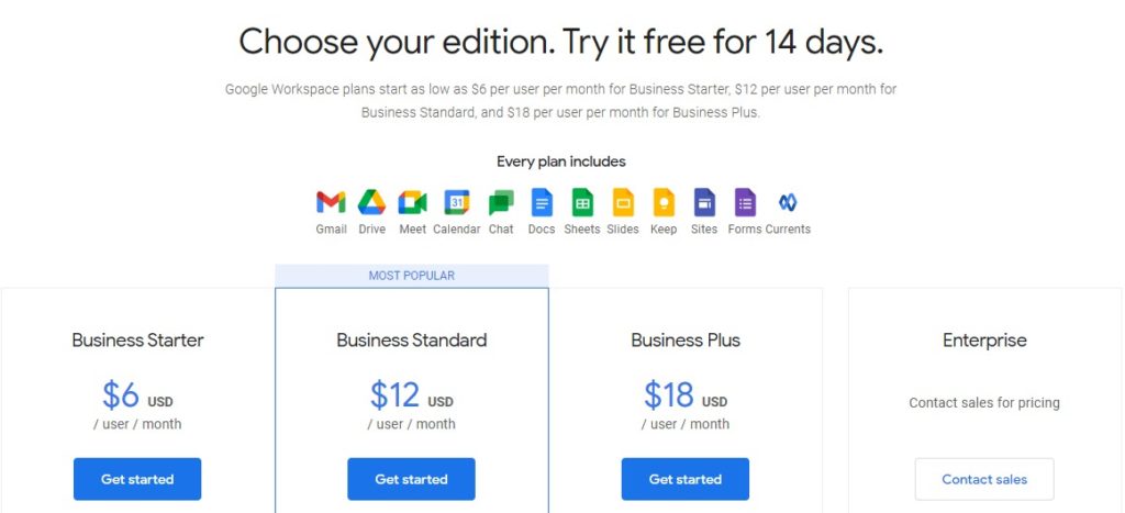 Google Workspace Business Starter - Features & Prices (Review) 1