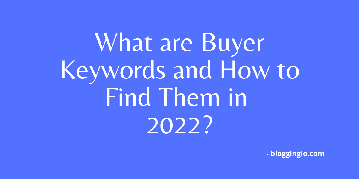 Buyer Keywords