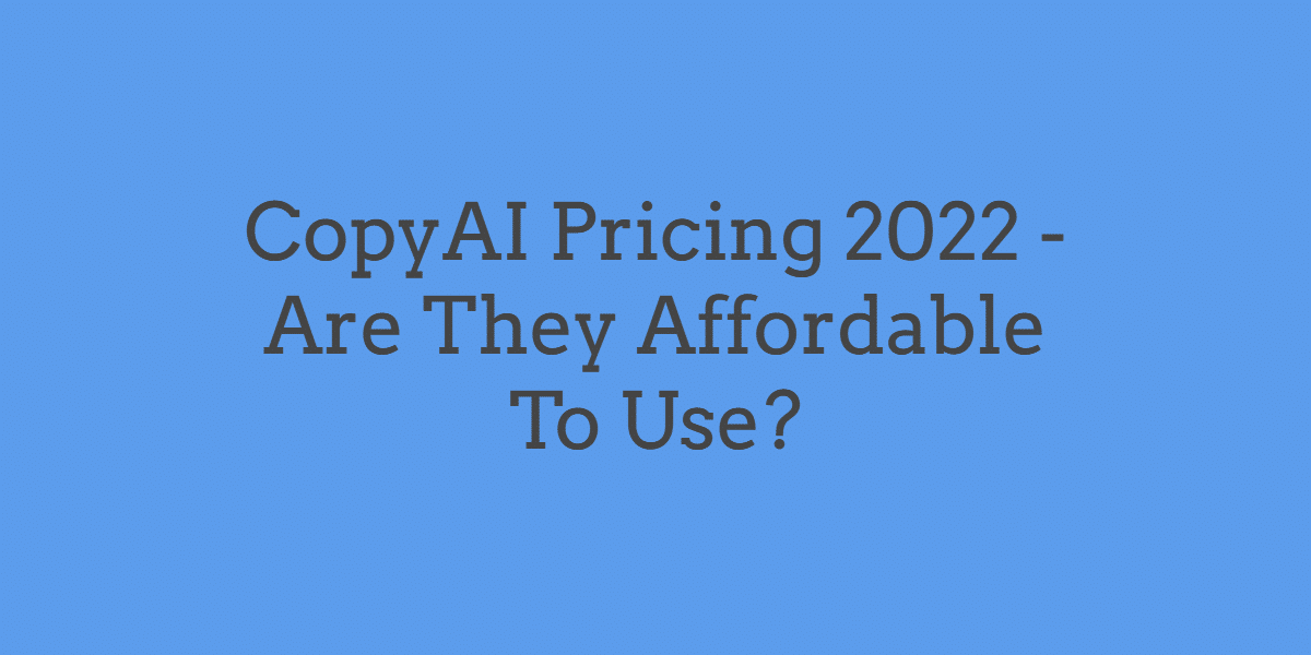 CopyAI Pricing
