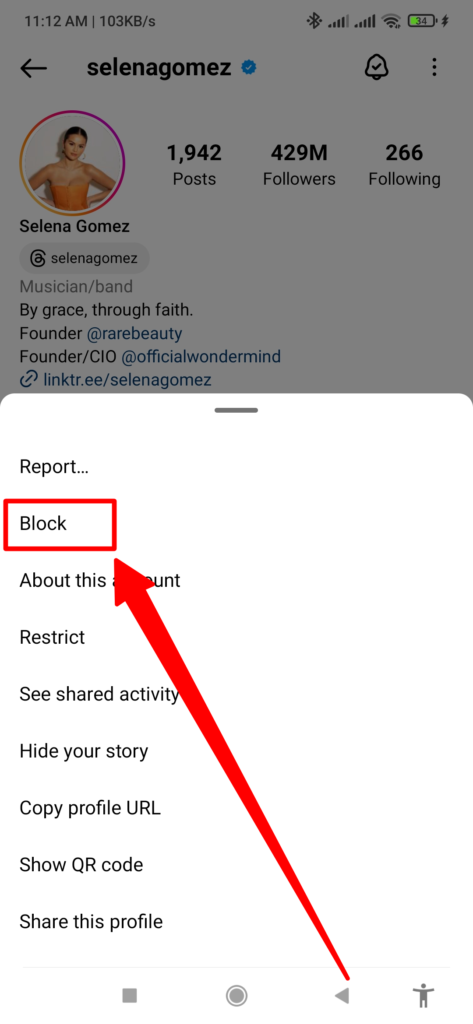 Click block