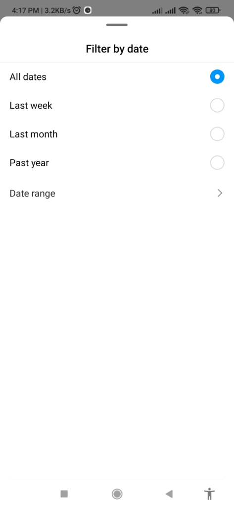 You can filter by date